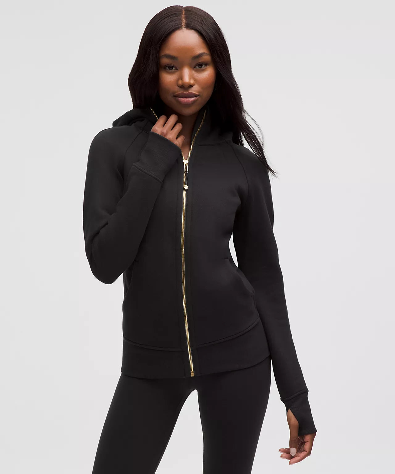 LULU SCUBA FULL ZIP HOODIE BLACK/GOLD