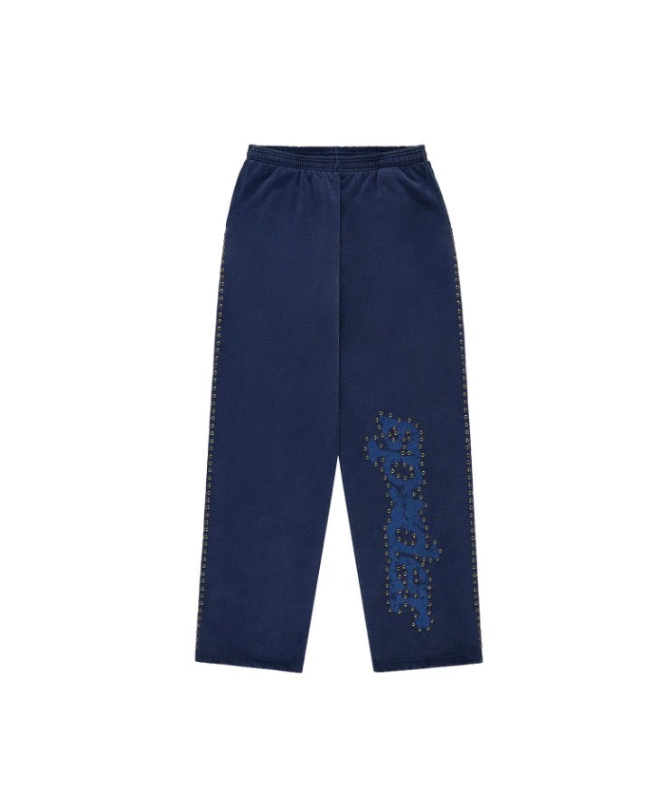 Sp5der Punk V3 Studded Sweatpants 'Blue'
