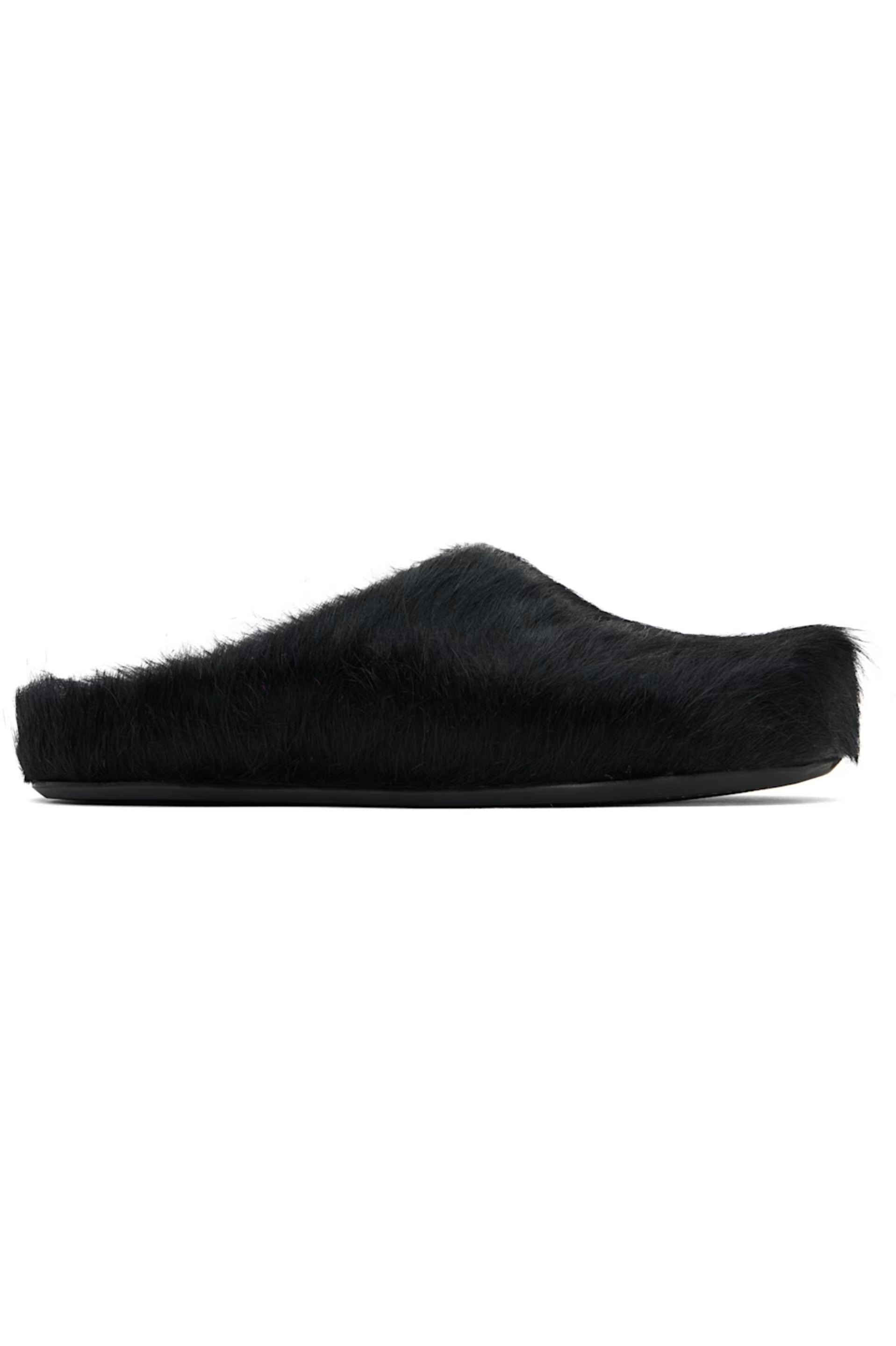 BLACK MARNI SLIP-ON LOAFERS