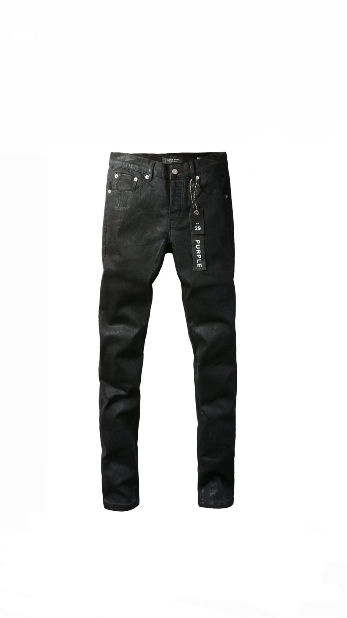 BLACK LEATHER PURPLE BRAND JEANS