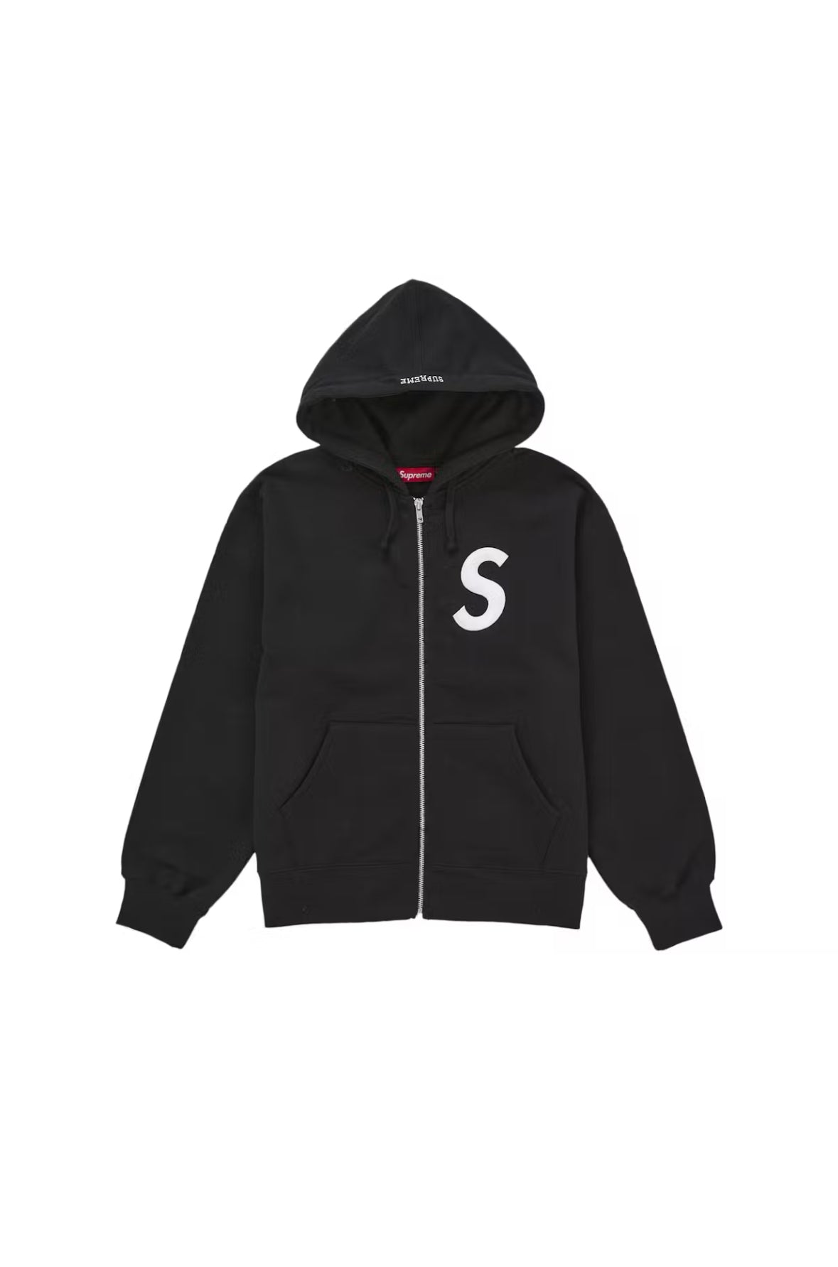 BLACK S LOGO ZIP UP
