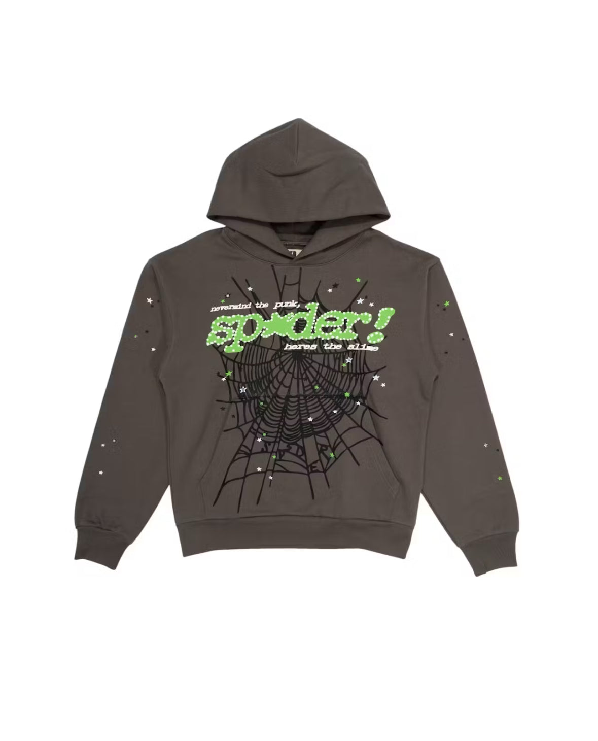 PUNK HOODIE GREY/GREEN