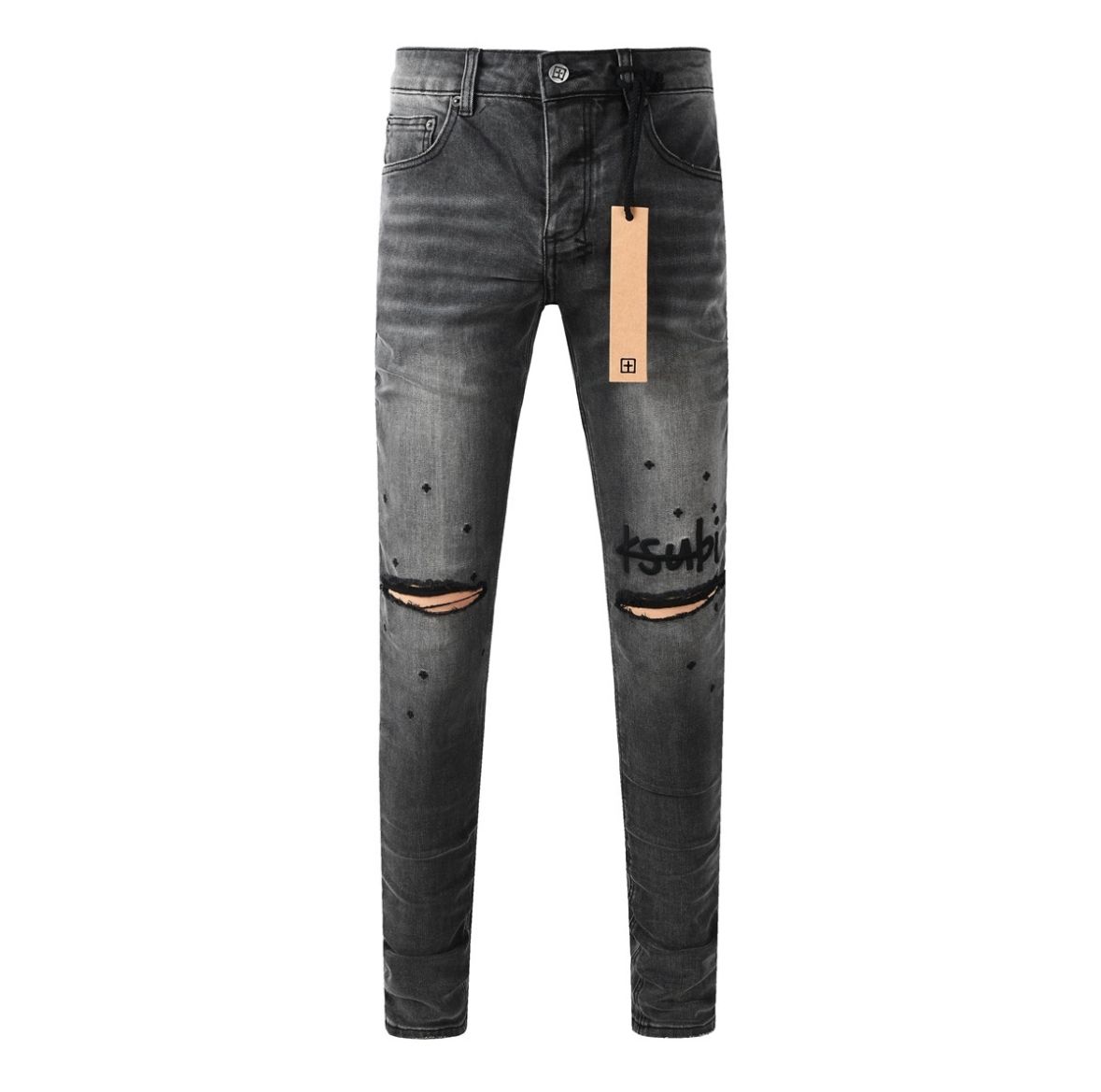 BLACK KSUBI JEANS RIPPED #1