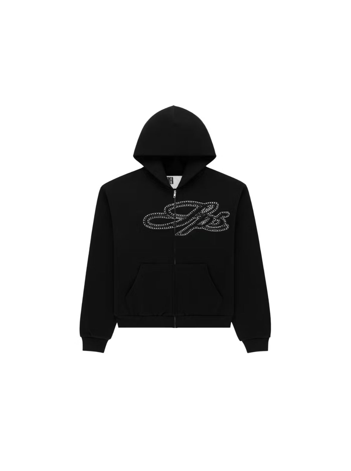 BLK SP5DER SCRIPT ZIP UP