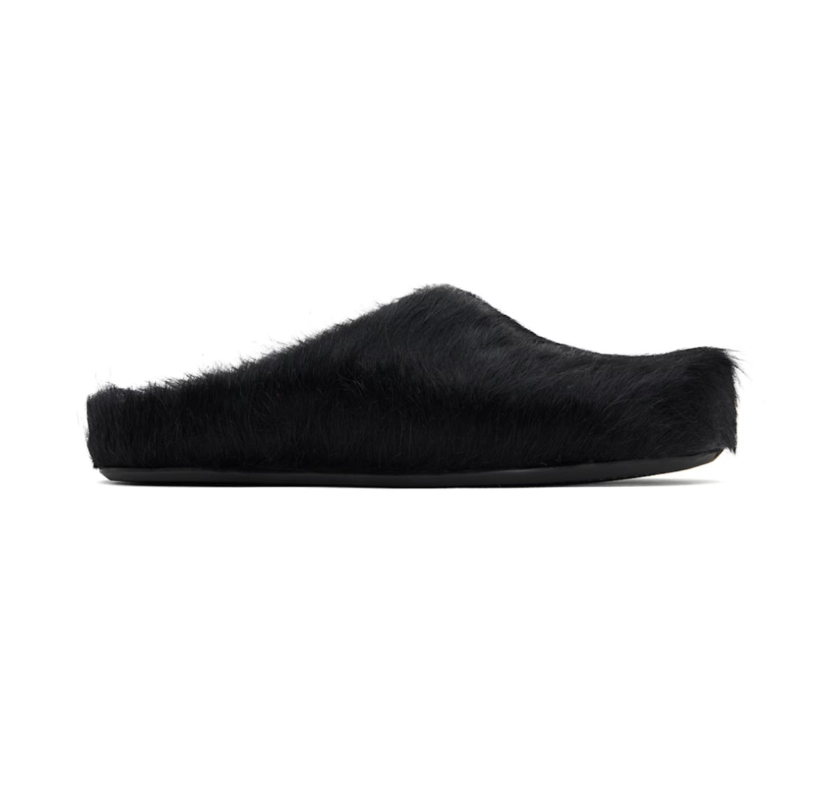 BLACK MARNI SLIP-ON LOAFERS