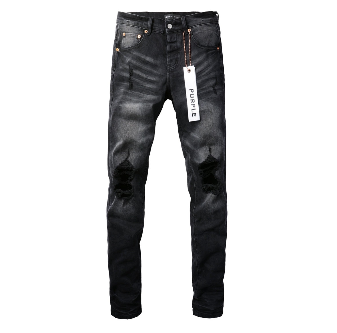WASHED BLACK PURPLE JEANS