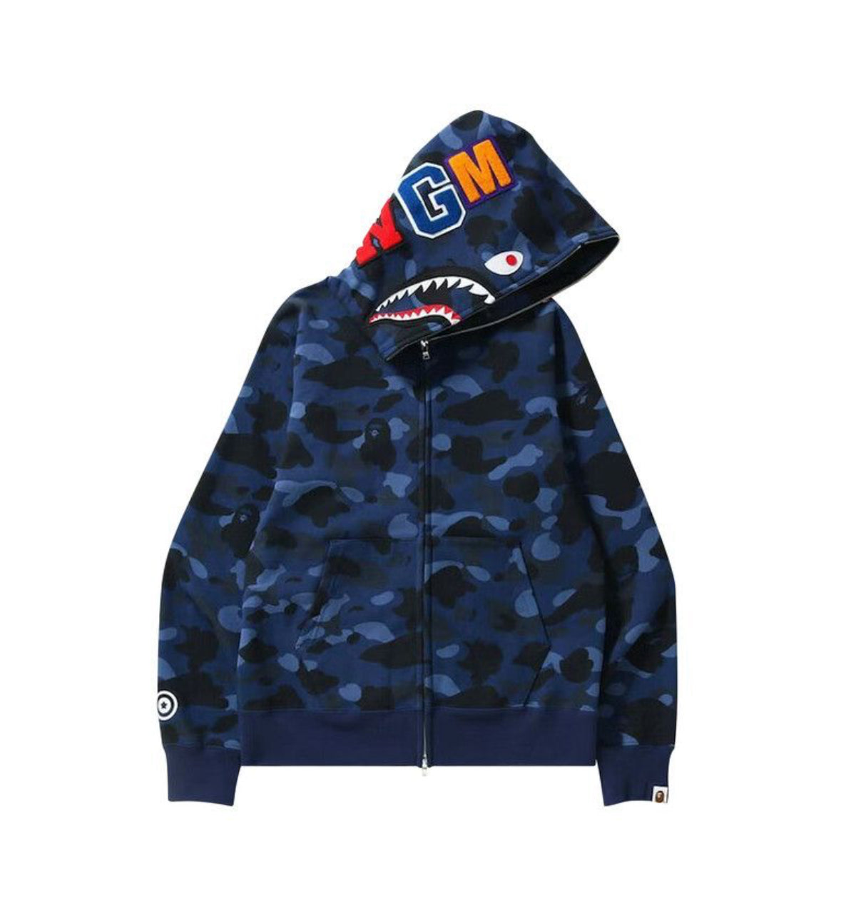 BLUE BAPE CAMO FULL ZIP-UP